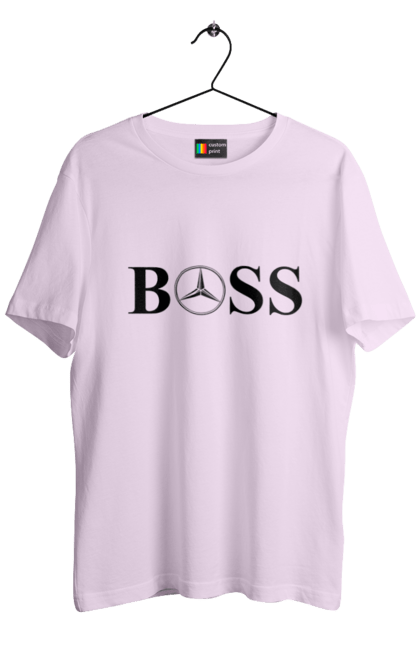 Футболка мужская с принтом Босс Мерседес. Бос, машины, мерседес. 2070702