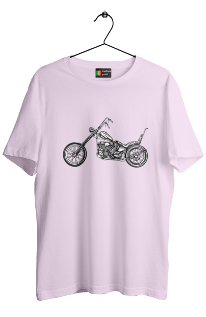 Футболка чоловіча з принтом "Мотобайк". Вінтаж, мото, ретро. 2070702