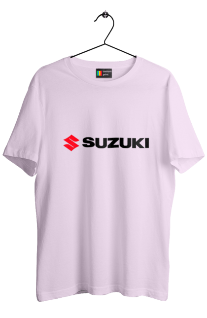 Men`s t-shirt with prints Suzuki logo. Auto, logo, machine, suzuki. 2070702