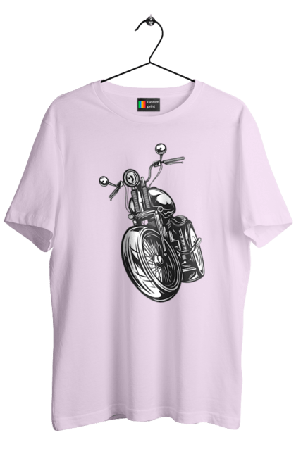 Футболка чоловіча з принтом "мотоцикл". Байк, вінтаж, мото, ретро. 2070702