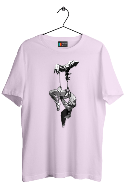 Футболка чоловіча з принтом "Підвішування". Бдсм. 2070702