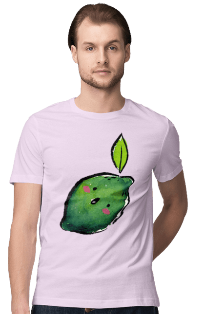 Футболка чоловіча з принтом "Любий лайм". Лайм, літо, любий, посмішка. 2070702