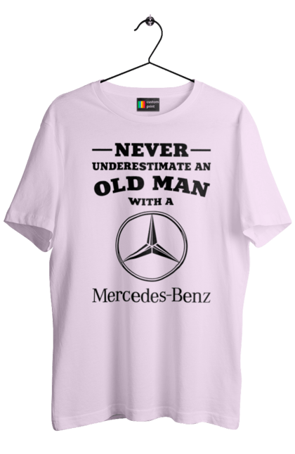Футболка чоловіча з принтом "Never underestimate". Машини, мерседес. 2070702