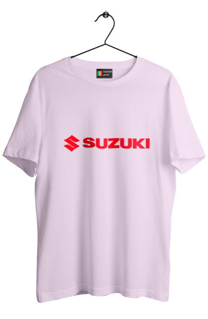 Men`s t-shirt with prints Suzuki 3 Red. Auto, logo, machine, suzuki. 2070702