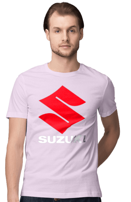 Men`s t-shirt with prints Suzuki Wh. Auto, logotype, machine, suzuki. 2070702