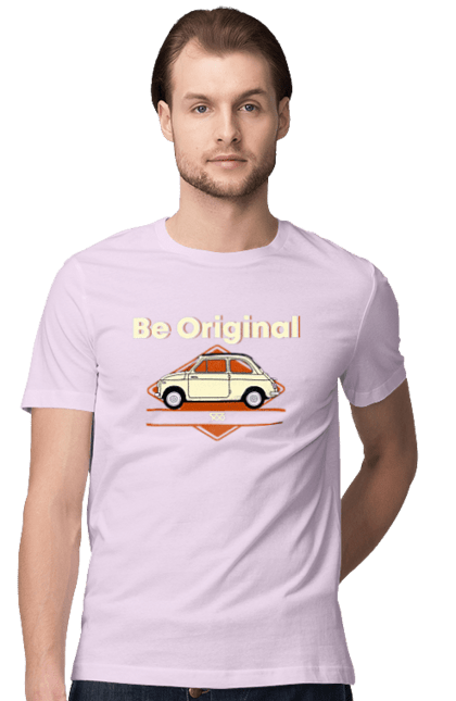 Men`s t-shirt with prints Fiat 500. Auto, fiat, machine. 2070702