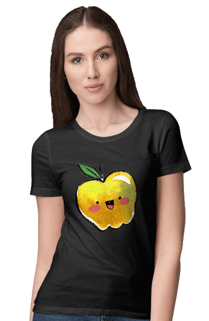 Cute yellow apple