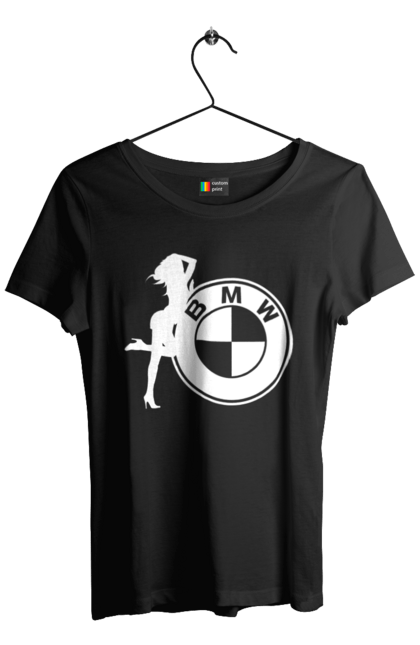 Футболка женская с принтом Bmw Girl. Бмв, машины. 2070702