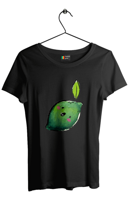 Футболка жіноча з принтом "Любий лайм". Лайм, літо, любий, посмішка. 2070702