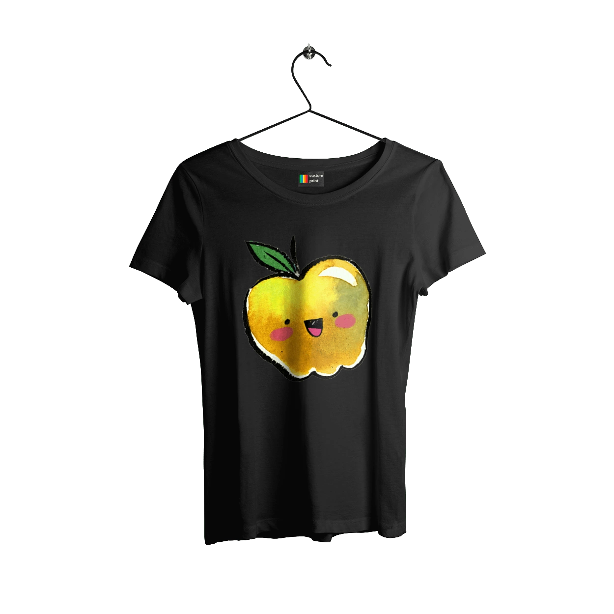 Cute yellow apple