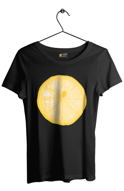Футболка жіноча з принтом "Круглий лимон". Лето, лимон. 2070702