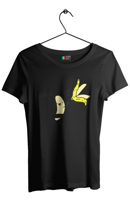 Футболка жіноча з принтом "Кутить". Банан, гумор, кутить, на вечірку. 2070702