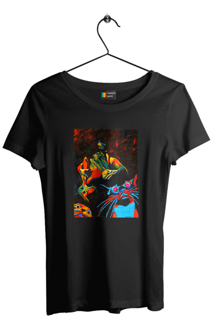 Футболка жіноча з принтом "Секс коти". Картина, коти, секс. 2070702