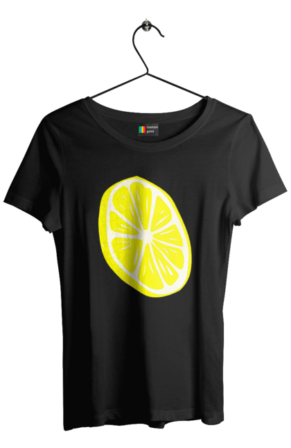 Футболка жіноча з принтом "Лимон". Великий, лимон, яскравий. 2070702