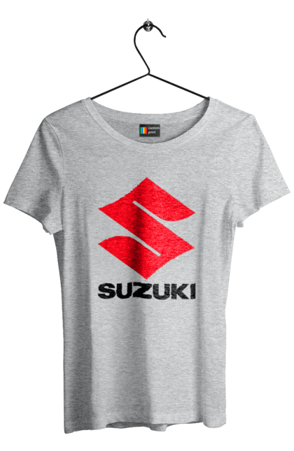 Women`s t-shirt with prints Suzuki Bl. Auto, logotype, machine, suzuki. 2070702