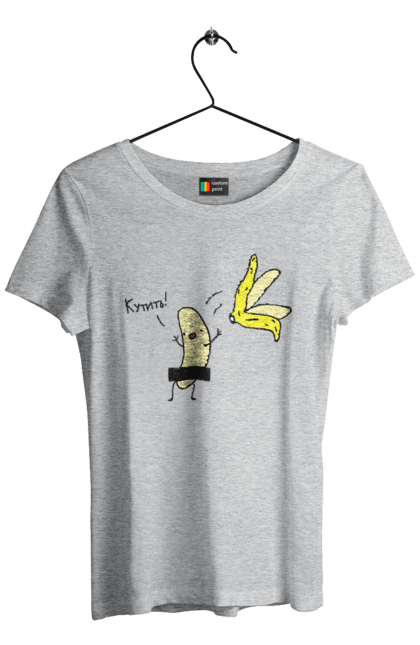 Футболка жіноча з принтом "Кутить". Банан, гумор, кутить, на вечірку. 2070702