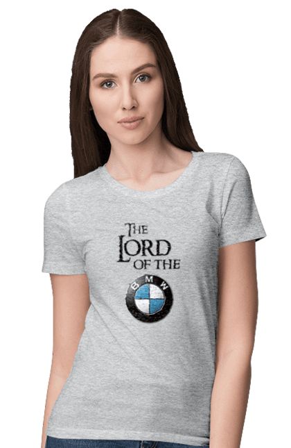 Футболка жіноча з принтом "The lord of the BMW black". Бмв, гра престолів. 2070702