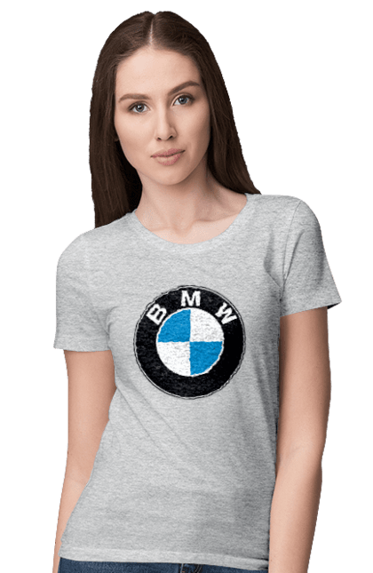 Футболка жіноча з принтом "Bmw Logo". Бмв, машини. 2070702