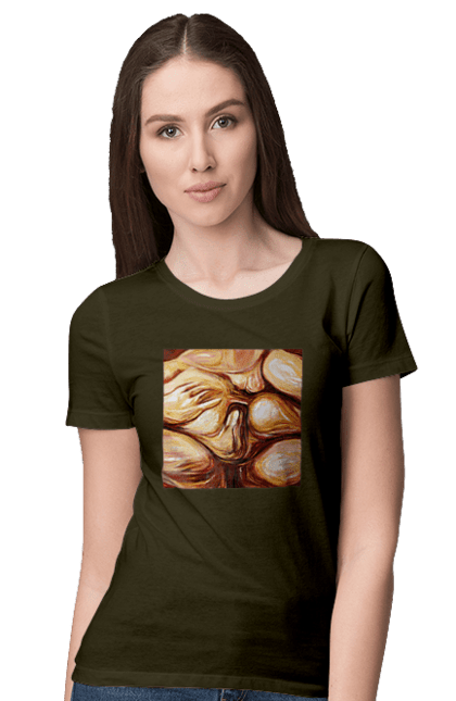 Футболка женская с принтом Групповой секс. Груповой, картина, секс. 2070702