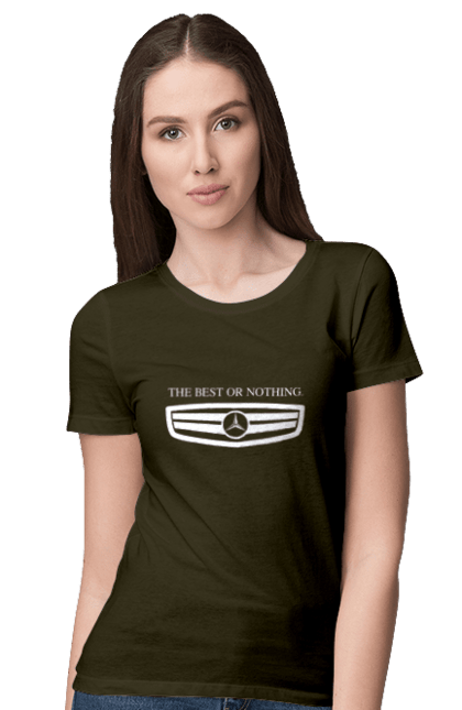 Women`s t-shirt with prints The best or nothing. Cars, mercedes. 2070702