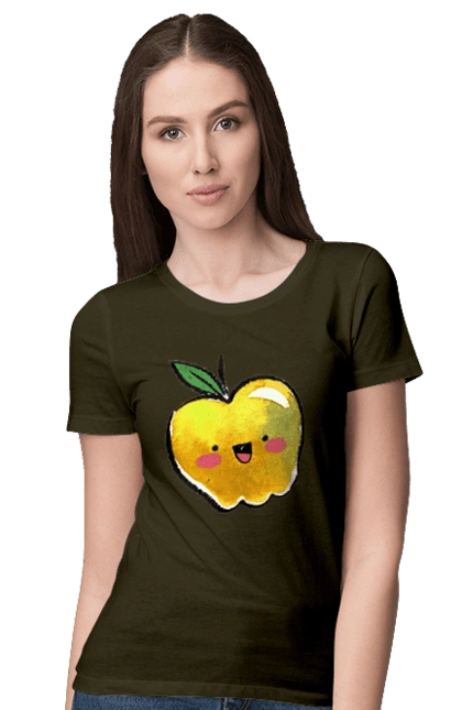 Милое желтое яблоко