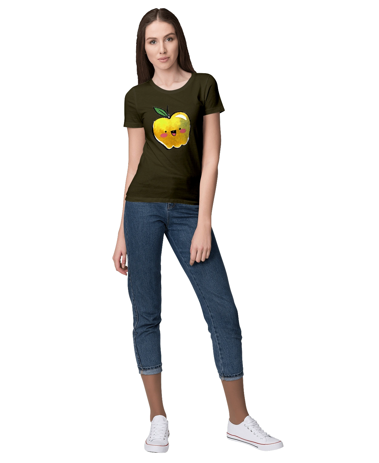 Милое желтое яблоко