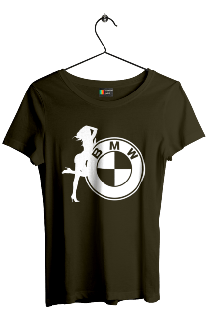 Футболка жіноча з принтом "Bmw Girl". Бмв, машини. 2070702