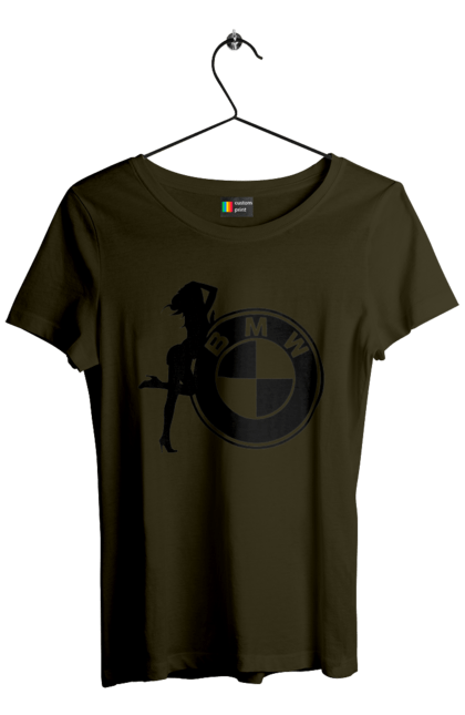 Футболка жіноча з принтом "Bmw Girl". Бмв, машини. 2070702