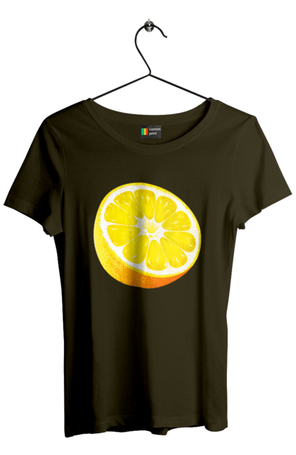 Футболка жіноча з принтом "Половина лимона". Лимон, літо, свіжість. 2070702