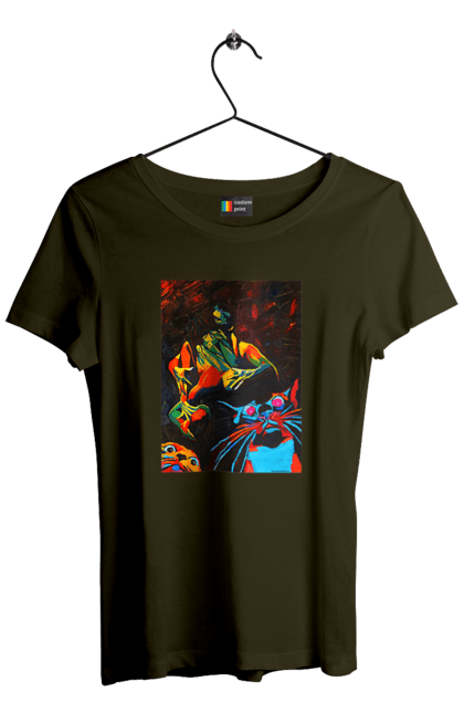 Футболка жіноча з принтом "Секс коти". Картина, коти, секс. 2070702