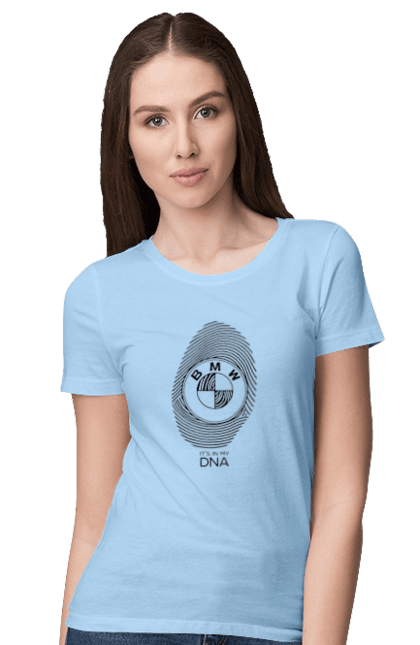 Women`s t-shirt with prints BMW Imprint. Bmw, cars, imprint. 2070702