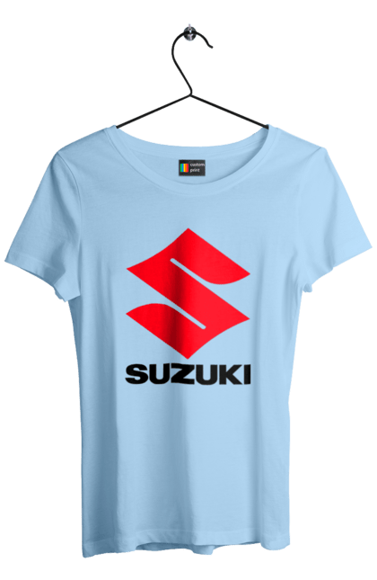 Women`s t-shirt with prints Suzuki Bl. Auto, logotype, machine, suzuki. 2070702
