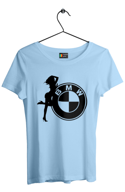 Футболка женская с принтом Bmw Girl. Бмв, машины. 2070702