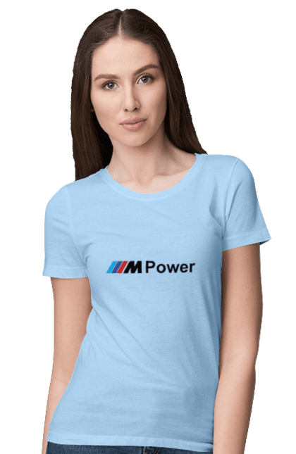 Футболка жіноча з принтом "Mpower БМВ". Бмв, м серія, машини. 2070702