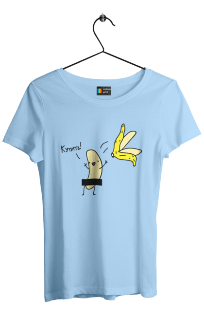 Футболка жіноча з принтом "Кутить". Банан, гумор, кутить, на вечірку. 2070702