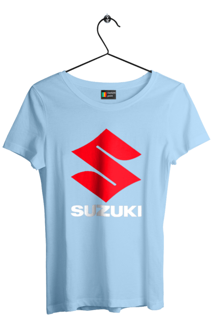 Women`s t-shirt with prints Suzuki Wh. Auto, logotype, machine, suzuki. 2070702