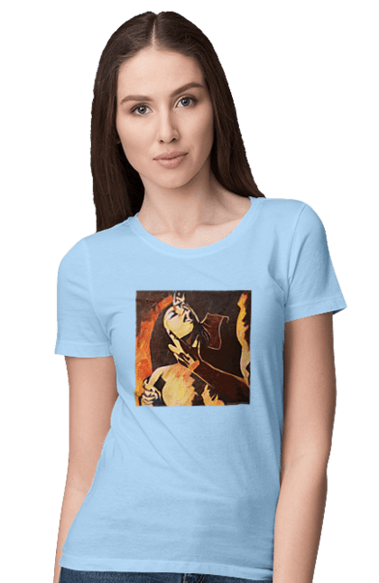 Футболка жіноча з принтом "Страсна жінка". Жінка, картина, секс. 2070702