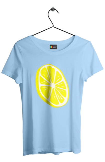 Футболка жіноча з принтом "Лимон". Великий, лимон, яскравий. 2070702
