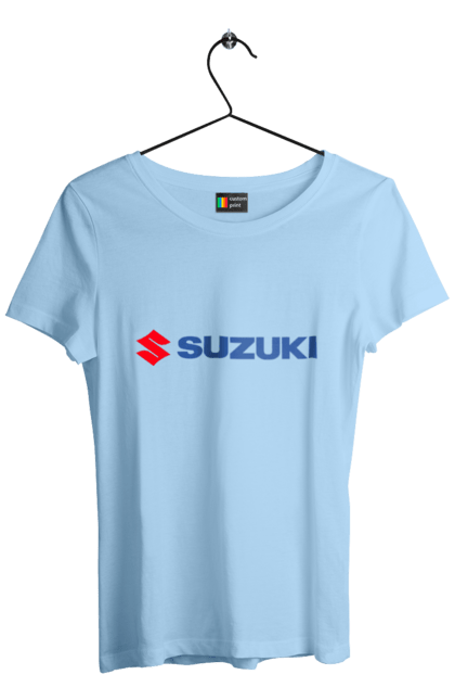 Women`s t-shirt with prints Suzuki 3 Redblue. Auto, logo, suzuki. 2070702