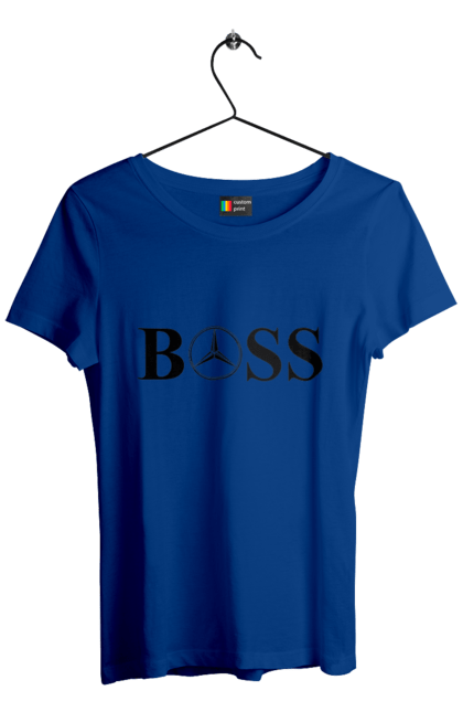 Women`s t-shirt with prints the boss of mercedes. Boss, cars, mercedes. 2070702