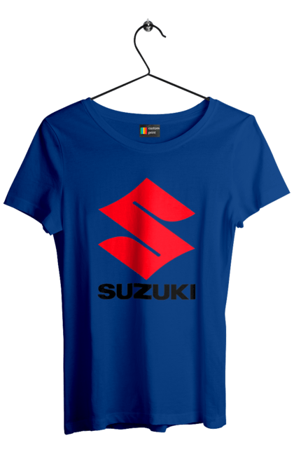 Women`s t-shirt with prints Suzuki Bl. Auto, logotype, machine, suzuki. 2070702