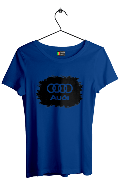 Women`s t-shirt with prints Audi black ravines. Audi, cars. 2070702