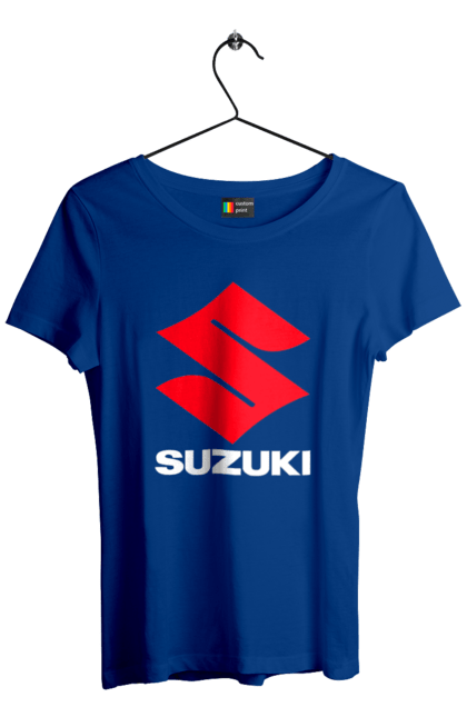Women`s t-shirt with prints Suzuki Wh. Auto, logotype, machine, suzuki. 2070702