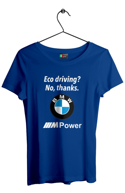 Футболка жіноча з принтом "Mpower3 Wh". Бмв, електрокар, машини. 2070702