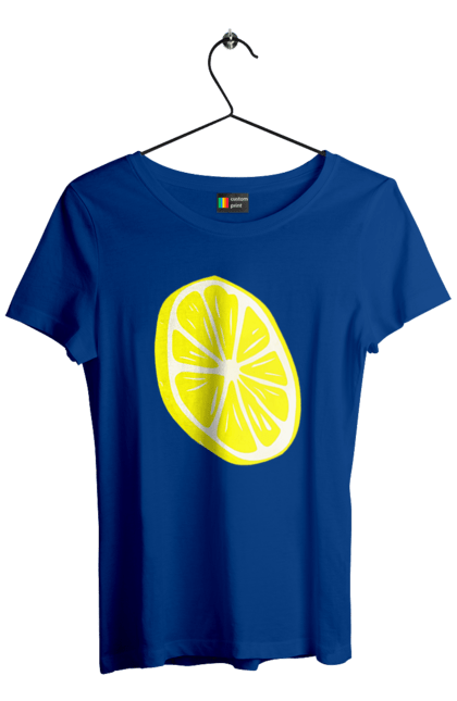 Футболка жіноча з принтом "Лимон". Великий, лимон, яскравий. 2070702