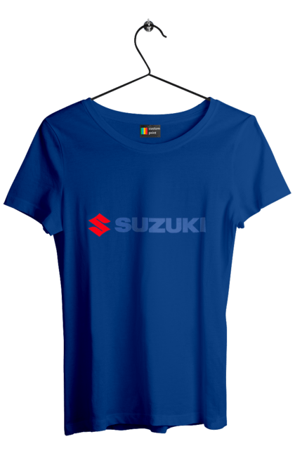 Women`s t-shirt with prints Suzuki 3 Redblue. Auto, logo, suzuki. 2070702