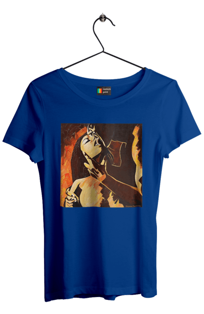 Футболка жіноча з принтом "Страсна жінка". Жінка, картина, секс. 2070702