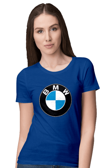 Футболка жіноча з принтом "Bmw Logo". Бмв, машини. 2070702