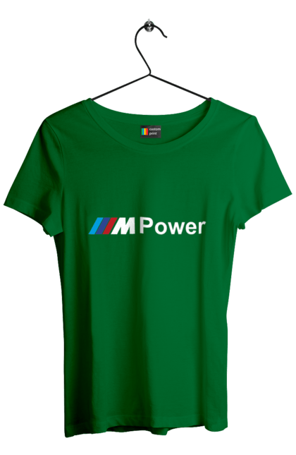 Футболка жіноча з принтом "Mpower БМВ". Бмв, м серія, машини. 2070702