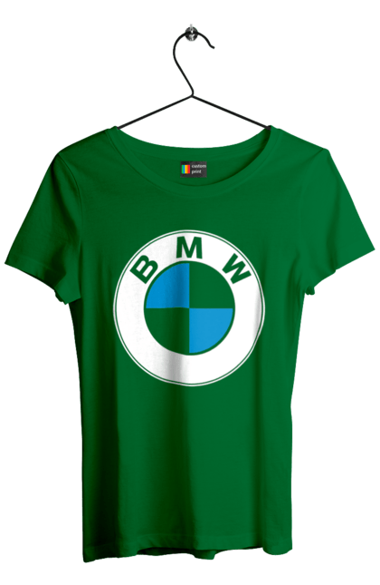 Футболка женская с принтом Bmw Logo. Бмв, машины. 2070702
